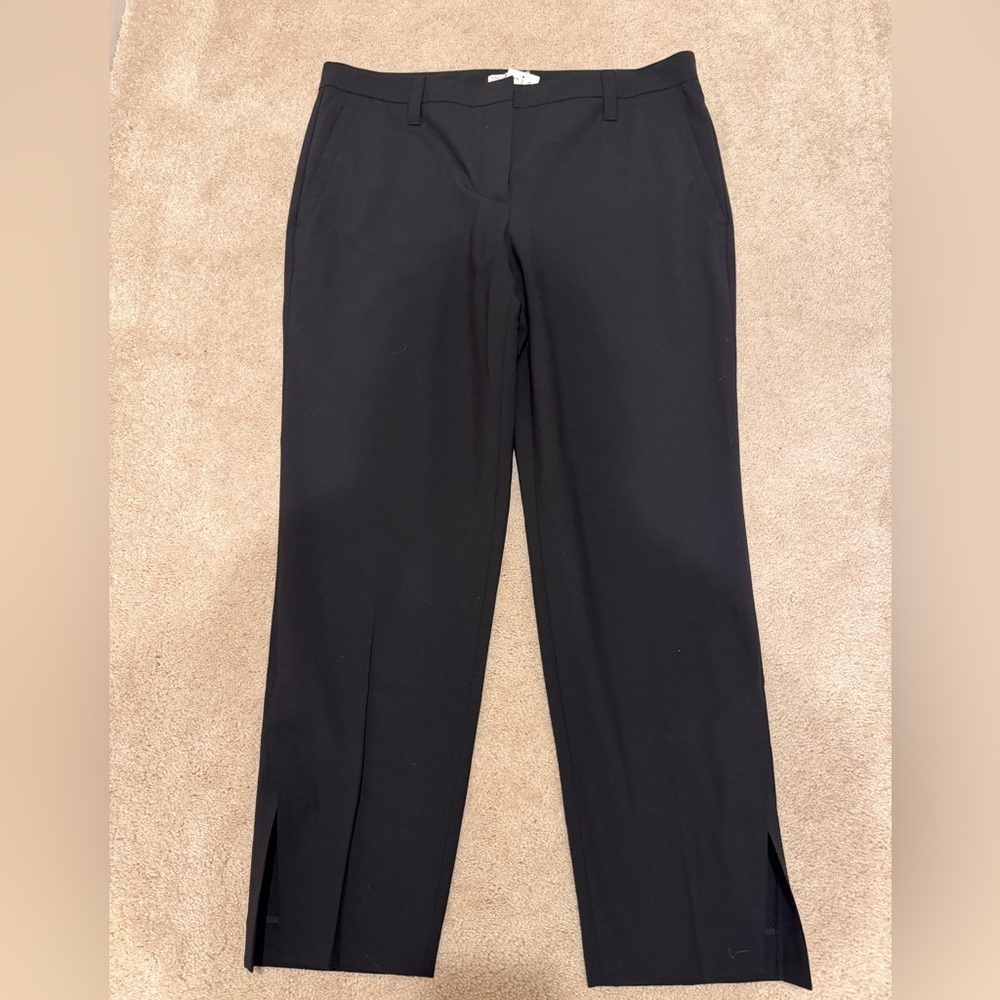 BRUNELLO CUCINELLI Mud Slim Luxury Wool Back Split Hem Pant 12 NWT